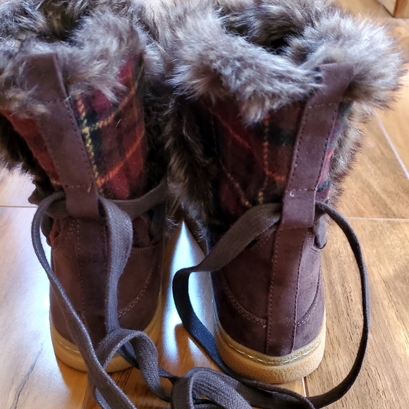 ROCKETDOG Plaid Laced Fur Trim Boots - 6.5 NWOT - Picture 6 of 9